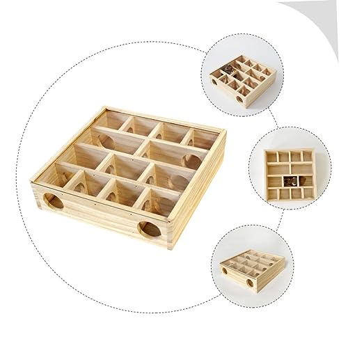 UTHCLO Holz Labyrinth Hamster und Zwerghamster Interaktives Kauspielzeug Kleines Haustier zubehör für Beschäftigung und Käfigschutz von UTHCLO