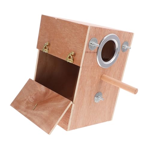 UTHCLO Holz Papageien Brutkasten mit Sitzstange Wetterfeste Hängende Nistbox für Wellensittiche Nymphensittiche Agaporniden Fördert Natürliches Brutverhalten Einfache und für UTHCLO Holz Papageien Brutkasten mit Sitzstange Wetterfeste Hängende Nistbox für Wellensittiche Nymphensittiche Agaporniden Fördert Natürliches Brutverhalten Einfache und für von UTHCLO