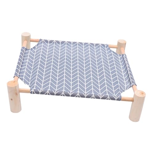 UTHCLO Holz Pet House mit Abnehmbarem Waschbarem Haustier Bett Stabiles Langlebiges Haustier Schlafbett für Drinnen Draußen Camping Training Bequem von UTHCLO