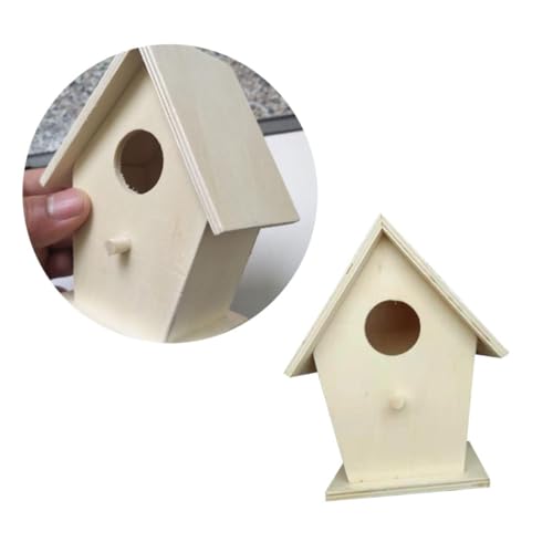 UTHCLO Holz Vogelhaus zum Aufhängen Natürliches Nistkasten für Meisen und Kleine Vögel Wetterfestes Holzdesign Dekoratives Vogelhäuschen für Garten und Balkon DIY Brutplatz im Holzton UTHCLO Holz Vogelhaus zum Aufhängen Natürliches Nistkasten für Meisen und Kleine Vögel Wetterfestes Holzdesign Dekoratives Vogelhäuschen für Garten und Balkon DIY Brutplatz im Holzton von UTHCLO
