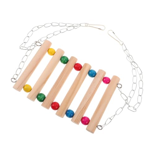 UTHCLO Holz Vogelleiter mit Schaukelring Interaktives Kletterspielzeug für Kleine Papageien Wellensittiche und Nymphensittiche Fördert Bewegung Kauen und Geistige Stimulation im Käfig UTHCLO Holz Vogelleiter mit Schaukelring Interaktives Kletterspielzeug für Kleine Papageien Wellensittiche und Nymphensittiche Fördert Bewegung Kauen und Geistige Stimulation im Käfig von UTHCLO