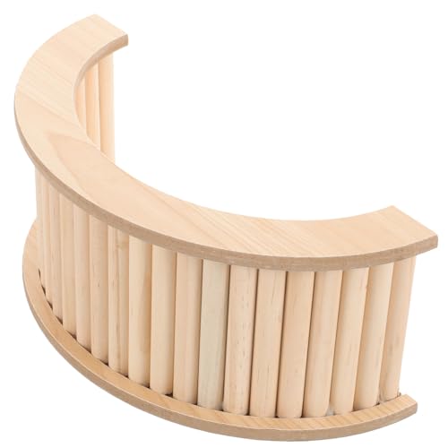 UTHCLO Holzbrücke für Kleine Haustiere Stabile Kletterbrücke aus Natürlichem Holz Glatte Oberfläche Langlebiges für Hamster Chinchilla und Kleine Nager als Haustier Spielplatz von UTHCLO