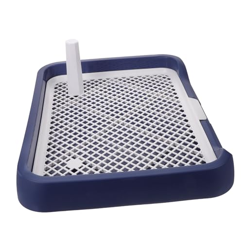 UTHCLO Hundetoilette Kunststoff Robust rutschfest Splashproof Hundetöpfchen mit Netz für Welpen und Kleine Hunde Indoor Urin Auffangbehälter Haustier Pinkelunterlage Sauber Bleibend von UTHCLO