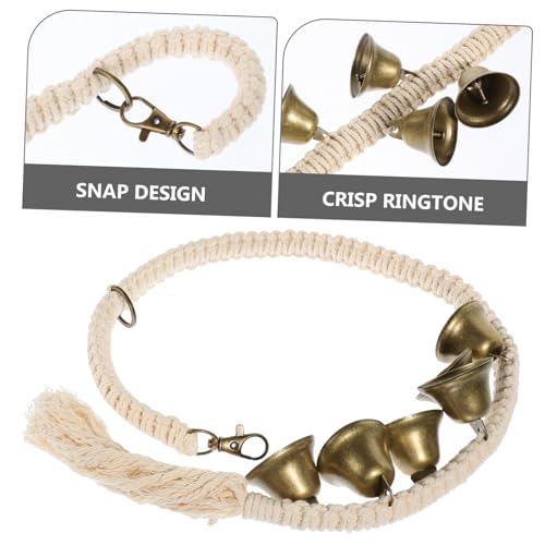 UTHCLO Hundetraining Glocke mit Holzperlenkette Lauter Klarer Klang Leicht an Türgriff Hängbar Langlebig und Modisch Praktische Erziehungshilfe für Haustiere für Welpen töpfchentraining von UTHCLO