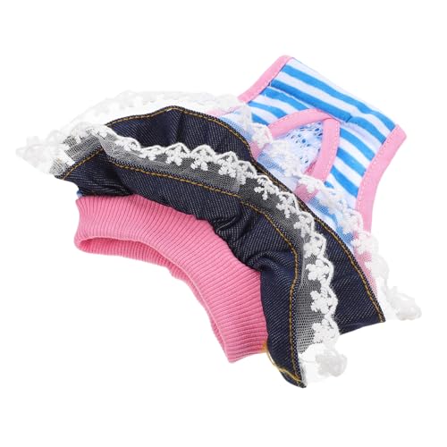 UTHCLO Hundewindel für Hündinnen aus Atmungsaktivem Baumwollstoff Sanft Gefüttert Praktisch Ausziehen Waschbar Komfortabel für Tägliche Nutzung bei Läufigkeit Denim von UTHCLO