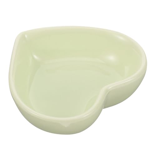 UTHCLO Keramik Haustier Napf Herzförmig rutschfest Futter Wasserschale für Hamster Meerschweinchen Chinchilla Kleintiere Kleiner Futternapf Grün von UTHCLO