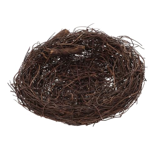 UTHCLO Künstliches Vogelnest Deko Rattan Geflochtenes Vogelhaus Ornament Gartendeko Außen Baumschmuck Handgefertigt Für Terrasse Balkon von UTHCLO