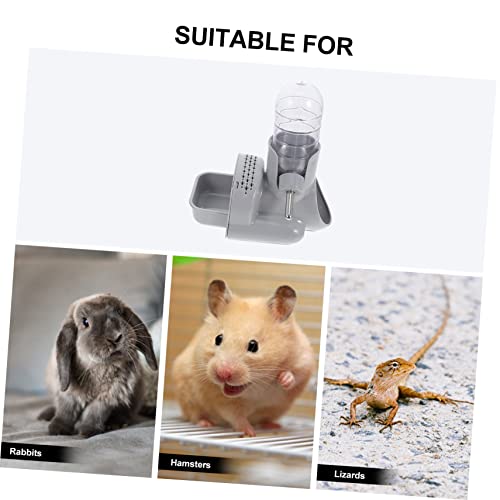 UTHCLO Leckdichter Hamster Wasserspender aus Sicherem Kunststoff mit Edelstahl Düse Transparenter Wasserstandsanzeige Wiederverwendbar für Kaninchen Meerschweinchen und Kleine Haustiere von UTHCLO