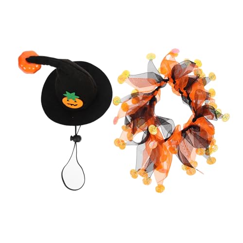 UTHCLO Lustiges Haustier Halloween Kostüm Teilig mit Katzenhut und Hundeschal Atmungsaktiv Bequem Dekoratives Partyzubehör für Katzen und Hundeliebhaber UTHCLO Lustiges Haustier Halloween Kostüm Teilig mit Katzenhut und Hundeschal Atmungsaktiv Bequem Dekoratives Partyzubehör für Katzen und Hundeliebhaber von UTHCLO
