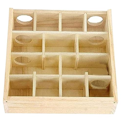 UTHCLO Multi Grid Hamster Labyrinth Holzspielzeug zur Geistigen Kleintierspielzeug für Hamster Mäuse mit Langlebig und Abwechslungsreich gegen Langeweile und Kaugewohnheiten von UTHCLO