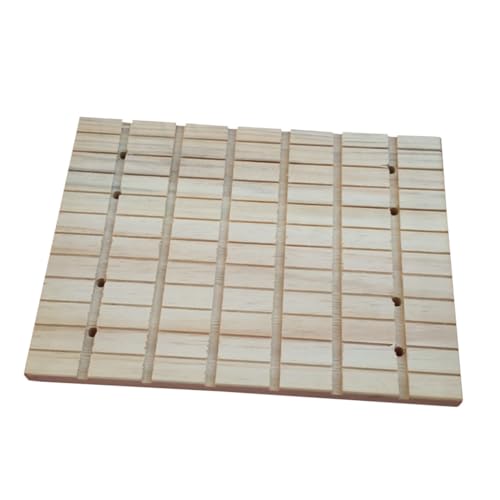 UTHCLO Natürliches Holz kratzbrett für Kleine Haustiere mit Praktischen Rillen zum Nagelschleifen Langlebig und Waschbar Beige Geeignet als Käfigspielzeug für Hamster Eichhörnchen und von UTHCLO