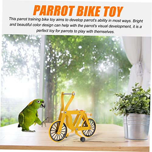 UTHCLO Papagei Trainingsspielzeug Fahrradform Robust und Sicher für Haustiere Intelligenzförderndes Vogelspielzeug mit Attraktivem Farbdesign für Papageien und Kleintiere von UTHCLO