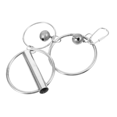 UTHCLO Papageienspielzeug Edelstahl Glocke Kauspielzeug Langlebig Bissfest Vogelkäfig Anhänger Bell Decor Vogelspielzeug für Wellensittiche Nymphensittiche Papageien von UTHCLO