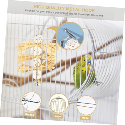 UTHCLO Parrot Kauspielzeug Loofah Schaukel mit Rattan Ring und Glocke Natürlicher Papageien Anhänger für Käfig und Garten Geeignet für Große und Mittlere Vögel Sicher und Langlebig UTHCLO Parrot Kauspielzeug Loofah Schaukel mit Rattan Ring und Glocke Natürlicher Papageien Anhänger für Käfig und Garten Geeignet für Große und Mittlere Vögel Sicher und Langlebig von UTHCLO