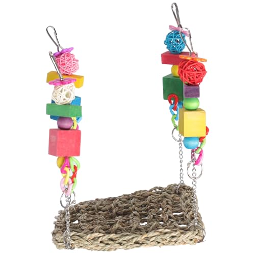 UTHCLO Parrot Schaukel Hängematte Nest Schlafplatz für Vögel mit Beißfunktion Interaktives Wellensittich und Papageien Käfig Zubehör Farbige Kauspielzeug Hängeschaukel Zufällige Farbe UTHCLO Parrot Schaukel Hängematte Nest Schlafplatz für Vögel mit Beißfunktion Interaktives Wellensittich und Papageien Käfig Zubehör Farbige Kauspielzeug Hängeschaukel Zufällige Farbe von UTHCLO