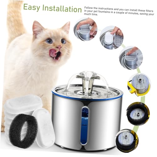 UTHCLO Pet Fountain Filter Ersatzfilter mit Aktivkohle Effizienter Wasserspender Filter für Haustier Wasserbrunnen für Katzen und Hunde Einfache Installation Zuverlässige Filtration von UTHCLO