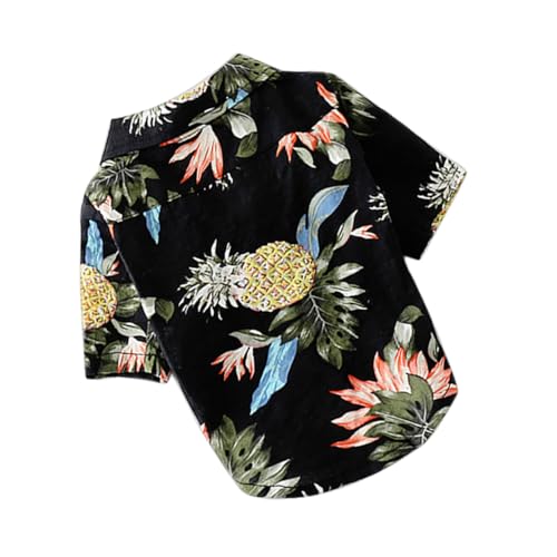 UTHCLO Pet Sommerhemd für Hunde Blau Atmungsaktiv Hawaiian Style Haustierkleidung Modisches Welpen Shirt Leicht An Ausziehbar Alltag Schlafen Fotosession von UTHCLO