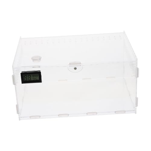 UTHCLO Premium Reptilien Aufzuchtbox aus Acryl Transparent mit Temperatur Feuchtigkeitsmesser für Schlangen Vogelspinnen Echsen und Amphibien Leicht Tragbar und Wetterbeständig UTHCLO Premium Reptilien Aufzuchtbox aus Acryl Transparent mit Temperatur Feuchtigkeitsmesser für Schlangen Vogelspinnen Echsen und Amphibien Leicht Tragbar und Wetterbeständig von UTHCLO