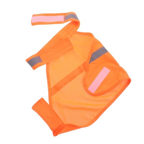 UTHCLO Reflektierende Hundewarnweste Verstellbar Atmungsaktiv Sicherheitsschutz für Kleine Hunde Fluoreszierend Orange S für Joggen Wandern im Freien von UTHCLO