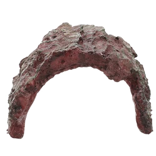 UTHCLO Resin Reptilien Höhle Versteck Terrarium Basking Plattform Schildkröten Unterschlupf Kleintierruheplatz Natürliche Dekoration für Kleine Eidechsen Frösche Schlangen von UTHCLO