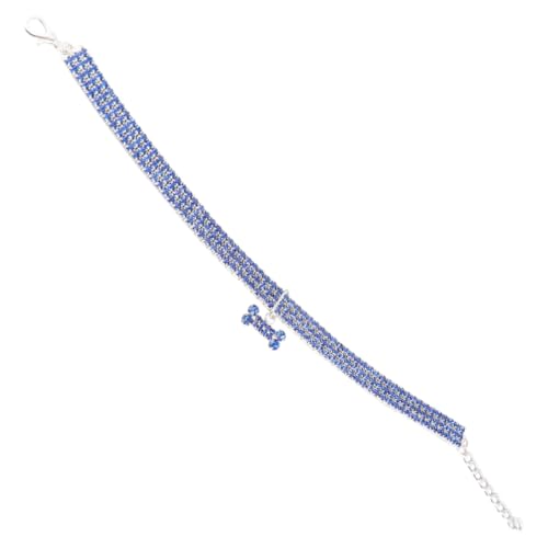UTHCLO Rhinestone Hundehalsband Blau Verstellbar Halsband für Haustiere Strapazierfähiges Material Passform Für Spaziergänge und Outdoor Sport UTHCLO Rhinestone Hundehalsband Blau Verstellbar Halsband für Haustiere Strapazierfähiges Material Passform Für Spaziergänge und Outdoor Sport von UTHCLO