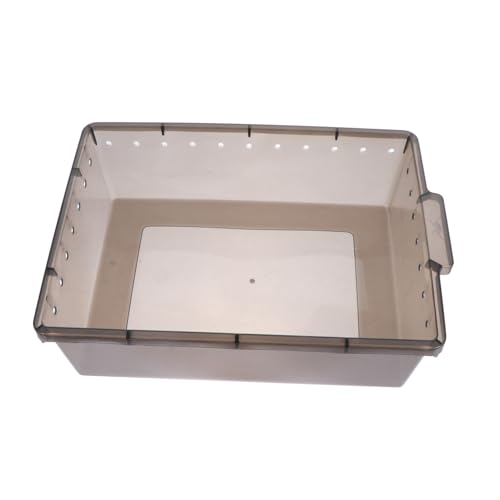 UTHCLO Schwarze Reptilien Fütterungsbox aus Kunststoff mit Belüftungslöchern Langlebig und Durchsichtig Geeignet für Spinnen Geckos Frösche und Kleine Klettertiere als Tragbares Terrarium UTHCLO Schwarze Reptilien Fütterungsbox aus Kunststoff mit Belüftungslöchern Langlebig und Durchsichtig Geeignet für Spinnen Geckos Frösche und Kleine Klettertiere als Tragbares Terrarium von UTHCLO