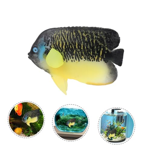 UTHCLO Simulation Fisch Dekoration Aquarium Ornamente Lebensechte Angelfisch Künstlich Umweltfreundliches Kunststoffdekor für Süßwasser Aquarien Natürliche Gestaltung von UTHCLO