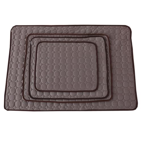 UTHCLO Sommerliche Kühlmatte für Hunde und Katzen XL Atmungsaktive Faltbare Haustier Pad für Betten Transportboxen Auto Atmungsaktiv und Kühlend gegen Überhitzung bei Haustieren Kaffee von UTHCLO