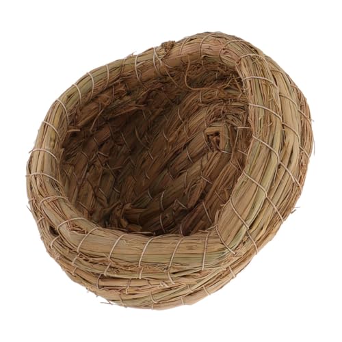 UTHCLO Straw Woven Chicken Nest für Eiablage Kleines Haustiernest Handgefertigtes Komfortables Hühnerstall Nest Langlebig und Praktisch für Hinterhof Hühnerhaltung von UTHCLO