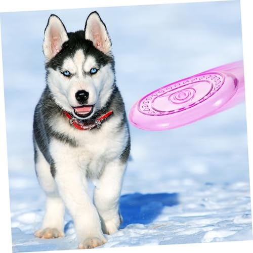 UTHCLO TPR Kauspielzeug Hund Fliegende Wurfscheibe Outdoor Trainingsspielzeug für Kleine und Mittlere Hunde Robust Biegbar Beißfest Spaßiges Apportierspiel von UTHCLO