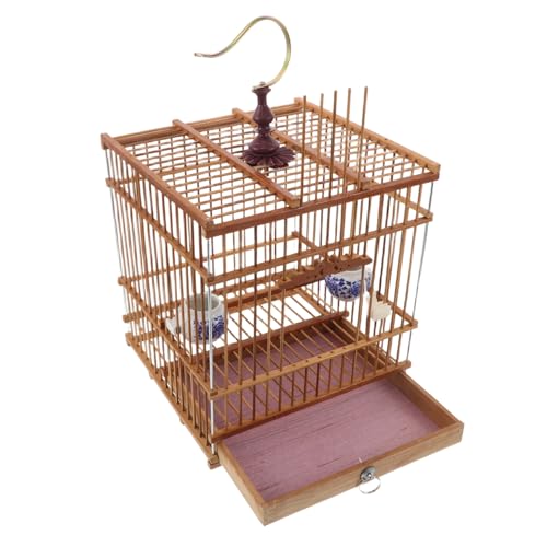 UTHCLO Traditioneller Vogelkäfig Rechteckig mit Stabiler Struktur Karbonisiertem Material Feinem Geflecht und Praktischem Türverschluss Dekorativer Käfig für Kleine Vögel Wie UTHCLO Traditioneller Vogelkäfig Rechteckig mit Stabiler Struktur Karbonisiertem Material Feinem Geflecht und Praktischem Türverschluss Dekorativer Käfig für Kleine Vögel Wie von UTHCLO