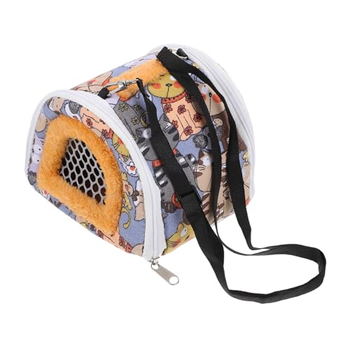 UTHCLO Tragbare Hamster Transporttasche mit Tiermuster Weiche Kleine Haustiertragetasche für Meerschweinchen Kaninchen Eichhörnchen für Reisen und Outdoor Spaziergänge von UTHCLO