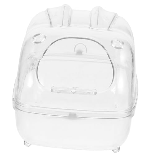 UTHCLO Transparente Hamster Sandbad Box Glatten Kanten Multifunktionale Kleine Haustier Badewanne und Toilette Geeignet für Hamster Meerschweinchen Chinchilla und Mäuse Platzsparend für von UTHCLO