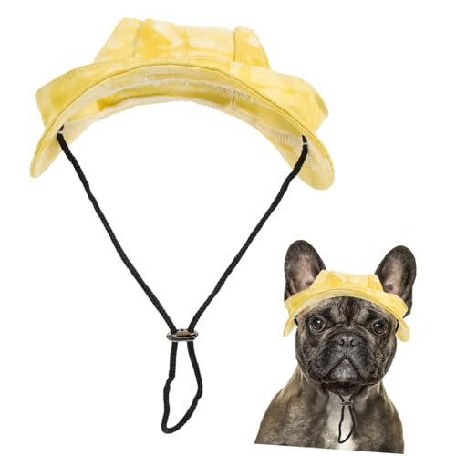 UTHCLO Verstellbare Haustier Baseballmütze aus Baumwolle mit Ohröffnungen Sonnenschutz und Rutsch Design Gelbe Outdoor Hundemütze für Welpen und Kleine Hunde UTHCLO Verstellbare Haustier Baseballmütze aus Baumwolle mit Ohröffnungen Sonnenschutz und Rutsch Design Gelbe Outdoor Hundemütze für Welpen und Kleine Hunde von UTHCLO