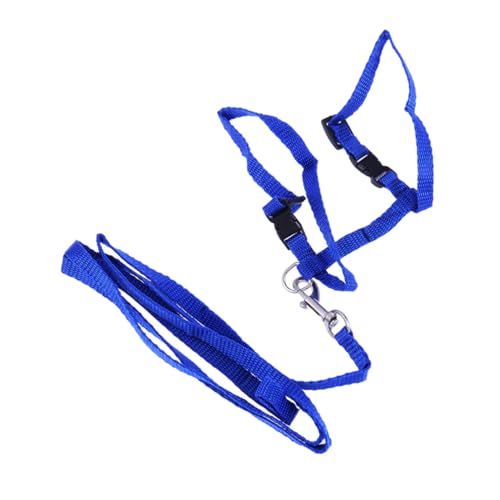 UTHCLO Verstellbares Katzen Geschirr aus Leichtem Nylon mit Sicherheits Schnallen und Langer Leine Atmungsaktiv und Bequem für Drinnen und Draußen Katzen und Kätzchenbedarf in Blau UTHCLO Verstellbares Katzen Geschirr aus Leichtem Nylon mit Sicherheits Schnallen und Langer Leine Atmungsaktiv und Bequem für Drinnen und Draußen Katzen und Kätzchenbedarf in Blau von UTHCLO