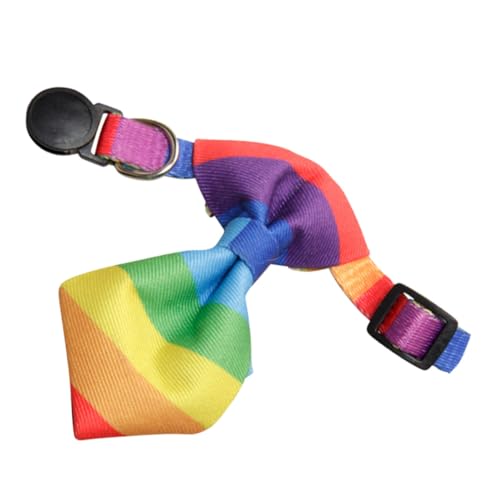 UTHCLO Verstellbares Regenbogen Hundehalsband mit Fliege Verstellbar und Bequem Geeignet für Katzen und Kleine bis Mittlere Hunde für Partys Festivals Hochzeiten und Fotoshootings UTHCLO Verstellbares Regenbogen Hundehalsband mit Fliege Verstellbar und Bequem Geeignet für Katzen und Kleine bis Mittlere Hunde für Partys Festivals Hochzeiten und Fotoshootings von UTHCLO