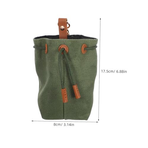 UTHCLO Wasserdichter Leichter Canvas Snackbeutel für Kleine Hunde mit Praktischem Clip Tragbarer Futterbeutel für Training und Outdoor Einsatz in Militärgrün von UTHCLO