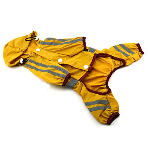 UTHCLO Wasserdichter PVC Hunderegenmantel für Kleine Hunde und Welpen Atmungsaktiver Einlagiger Gelber Regenmantel mit Elastischen Beinen und Offenem Schwanzdesign Outdoor Regenwetter UTHCLO Wasserdichter PVC Hunderegenmantel für Kleine Hunde und Welpen Atmungsaktiver Einlagiger Gelber Regenmantel mit Elastischen Beinen und Offenem Schwanzdesign Outdoor Regenwetter von UTHCLO