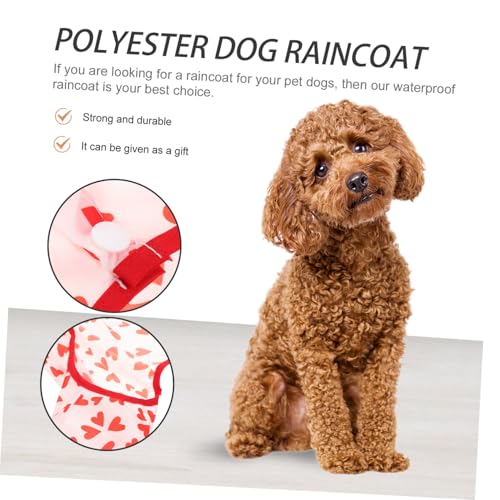UTHCLO Wasserdichter Polyester Hunderegenmantel mit Atmungsaktivem Design Leichter Welpen regenponcho für Kleine und Mittelgroße Hunde Schnell Anzuziehen für Outdoor aktivitäten bei von UTHCLO