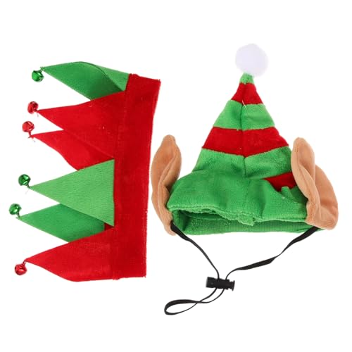 UTHCLO Weihnachtliches Haustier Kostüm mit Leichtem Elf Hut und Dekor für Kleine Hunde Bequemes Cosplay für Festtage und Party Weihnachtliche Tierdeko Zubehör UTHCLO Weihnachtliches Haustier Kostüm mit Leichtem Elf Hut und Dekor für Kleine Hunde Bequemes Cosplay für Festtage und Party Weihnachtliche Tierdeko Zubehör von UTHCLO