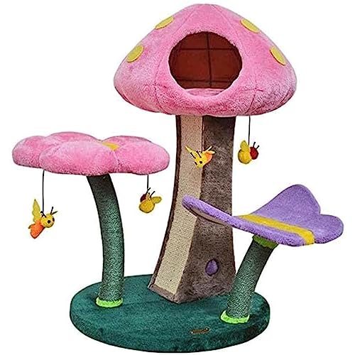 Filigraner Kratzbaum mit zusätzlichen Kratzbrettern, Katzenturm mit Plüschsitzstange und baumelndem Ball, zum Spielen für Katzen Filigraner Kratzbaum mit zusätzlichen Kratzbrettern, Katzenturm mit Plüschsitzstange und baumelndem Ball, zum Spielen für Katzen von UTMACH