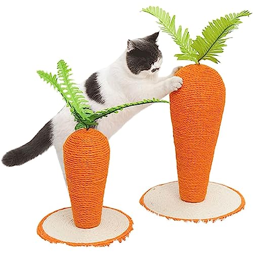 Katzenkratzer, Katzenbaum, verschleißfest und splitterfrei, Kratzen, süßer Karotten-Katzenturm, lustige Katzenwohnung von UTMACH