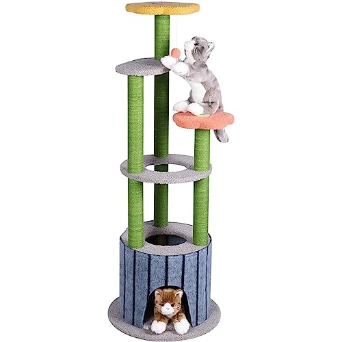 Katzenturm, kräftiger und Dicker Kratzbaum mit Kratzbaum, lustiges Katzenspielzeug, Katzenhaus, Sprungschutz, Möbelhaus Katzenturm, kräftiger und Dicker Kratzbaum mit Kratzbaum, lustiges Katzenspielzeug, Katzenhaus, Sprungschutz, Möbelhaus von UTMACH
