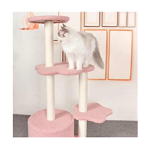 Luxus-Multifunktions-Katzenbaum, mehrstufiger Katzenturm mit Ball, Katzen-Sprungspielzeug, Katzenmöbel-Kratzbaum von UTMACH