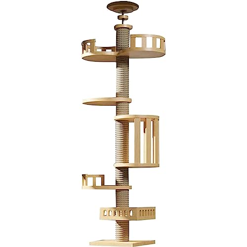 Stabiler Kratzbaum, solides Katzenklettergerüst, Kratzkatzenturm, Bahre, Katzensprungplattform, Spielruhe, Katzenwohnung von UTMACH