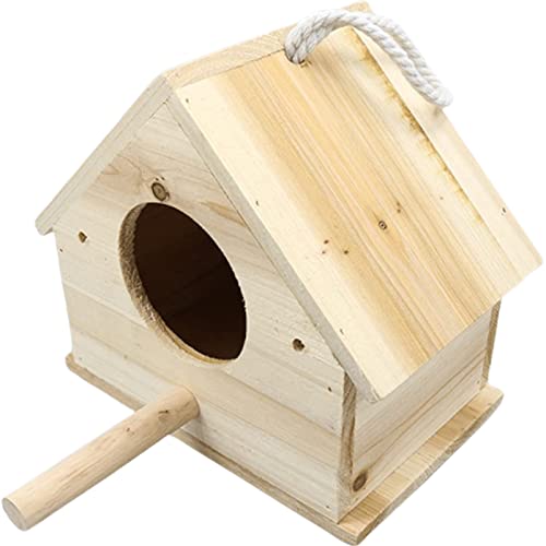 Vogelhaus Kreatives hängendes Vogelhaus, Nistkasten für Pfingstrosenpapageien, Vogelkäfig aus Holz für den Garten im Freien, Heimtiercenter von UTMACH