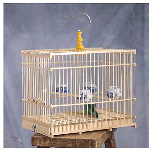Vogelhaus Quadratischer Vogelkäfig mit Rollständer, leicht zu reinigender Vogelkäfig mit abnehmbarem Tablett, Vintage-Flug-Vogelkäfig für kleine Vögel Heimtiercenter von UTMACH