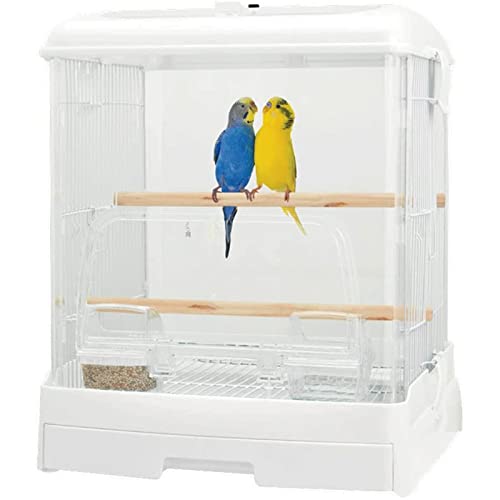 Vogelhaus Transparenter Acryl-Vogelkäfig, tragbarer Ziervogelkäfig für die Zucht, moderner Flugvogelkäfig mit abnehmbarem Chassis Heimtiercenter von UTMACH