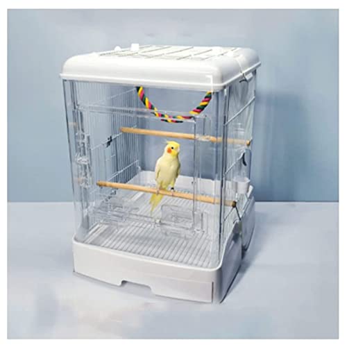 Vogelhaus Transparenter Acryl-Vogelkäfig, tragbarer Ziervogelkäfig für die Zucht, moderner Flugvogelkäfig mit abnehmbarem Chassis Heimtiercenter von UTMACH