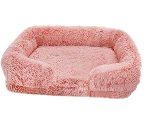 Hundebett Hundekorb Katzenbett Hundekörbchen Waschbares Hundebett, Katzenbett, Beruhigendes Hundebett, Anti-Angst, Mit Abnehmbarem Bezug Haustierbett Hundesofa ( Color : C , Size : 75*50*14cm ) von UTOQIA